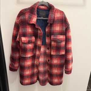 Sanctuary Red and Black Checkered Utility Jacket